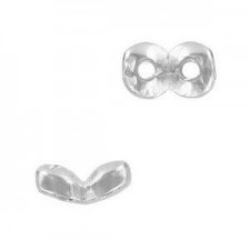 Cymbal ™ DQ metall Side bead Kaparia für SuperDuo Perlen - Antik Silber